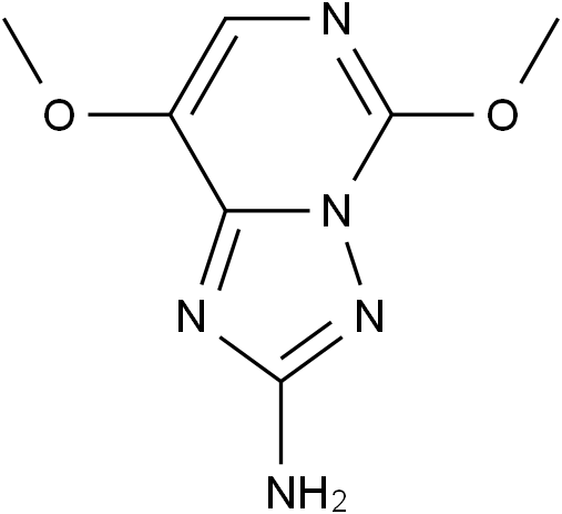 嘧啶胺：5,8-二甲氧基-[1,2,4]三唑并[1,5-c]嘧啶-2-胺